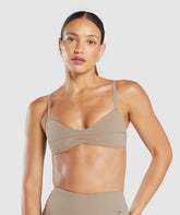 Elevate Ruched Sports Bra Lifestyle Brown