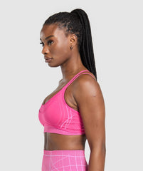 Apex Seamless Strappy Sports Bra Valley Pink/Sour Pink