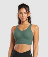 Longline Crossback Sports Bra Slate Teal