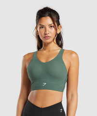 Longline Crossback Sports Bra Slate Teal