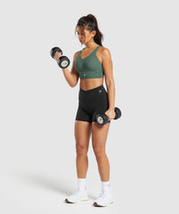 Longline Crossback Sports Bra Slate Teal