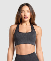Adapt Camo Racer Back Sports Bra Asphalt Grey/Black