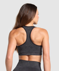 Adapt Camo Racer Back Sports Bra Asphalt Grey/Black