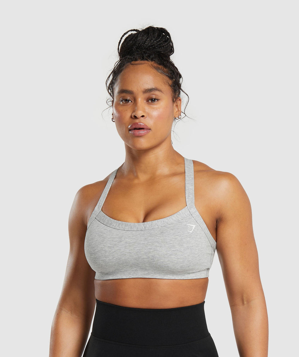Cotton Lifting Sports Bra Light Grey Core Marl