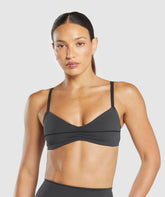 Elevate Ruched Sports Bra Black