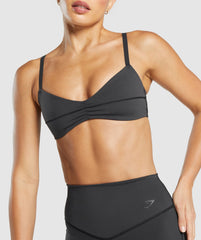 Elevate Ruched Sports Bra Black