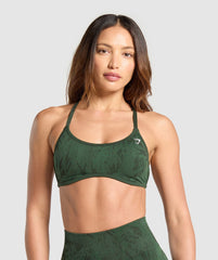 Adapt Camo Cross Back Sports Bra Trail Green/Classic Green