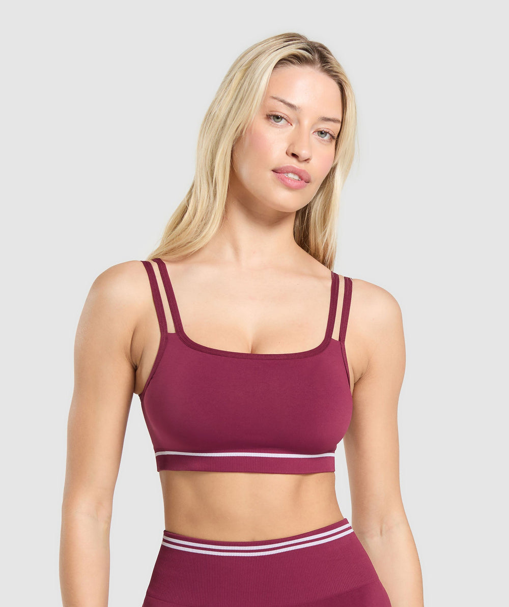 Contrast Seamless Sports Bra Strong Pink