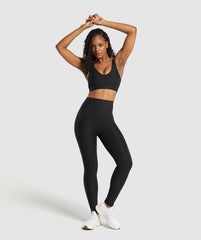 Ribbed Sports Bra Black