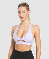 Peek A Boo Sports Bra Fresh Lilac