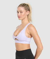 Peek A Boo Sports Bra Fresh Lilac