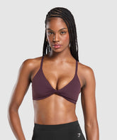 Twist Front Bralette Depth Purple