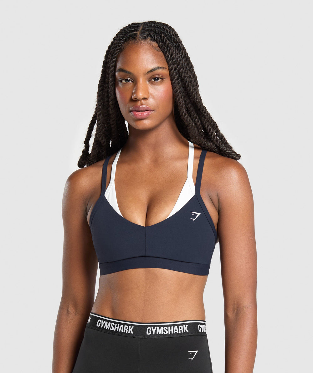 Double Up Sports Bra Heavy Blue/Soft White