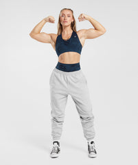 Adapt Camo Seamless Ribbed Sports Bra Midnight Blue/Ash Blue