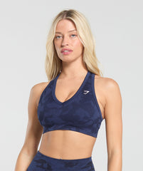 Adapt Camo Sports Bra Midnight Blue/Ash Blue
