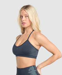 Caged Seamless Bralette Heavy Blue/Iron Blue