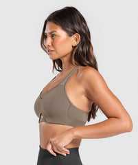 Hybrid Sports Bra Camo Brown