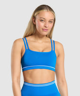 Contrast Seamless Sports Bra Barbell Blue