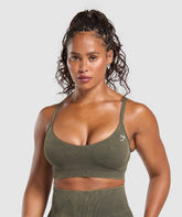 Gains Seamless Washed Sports Bra Strength Green