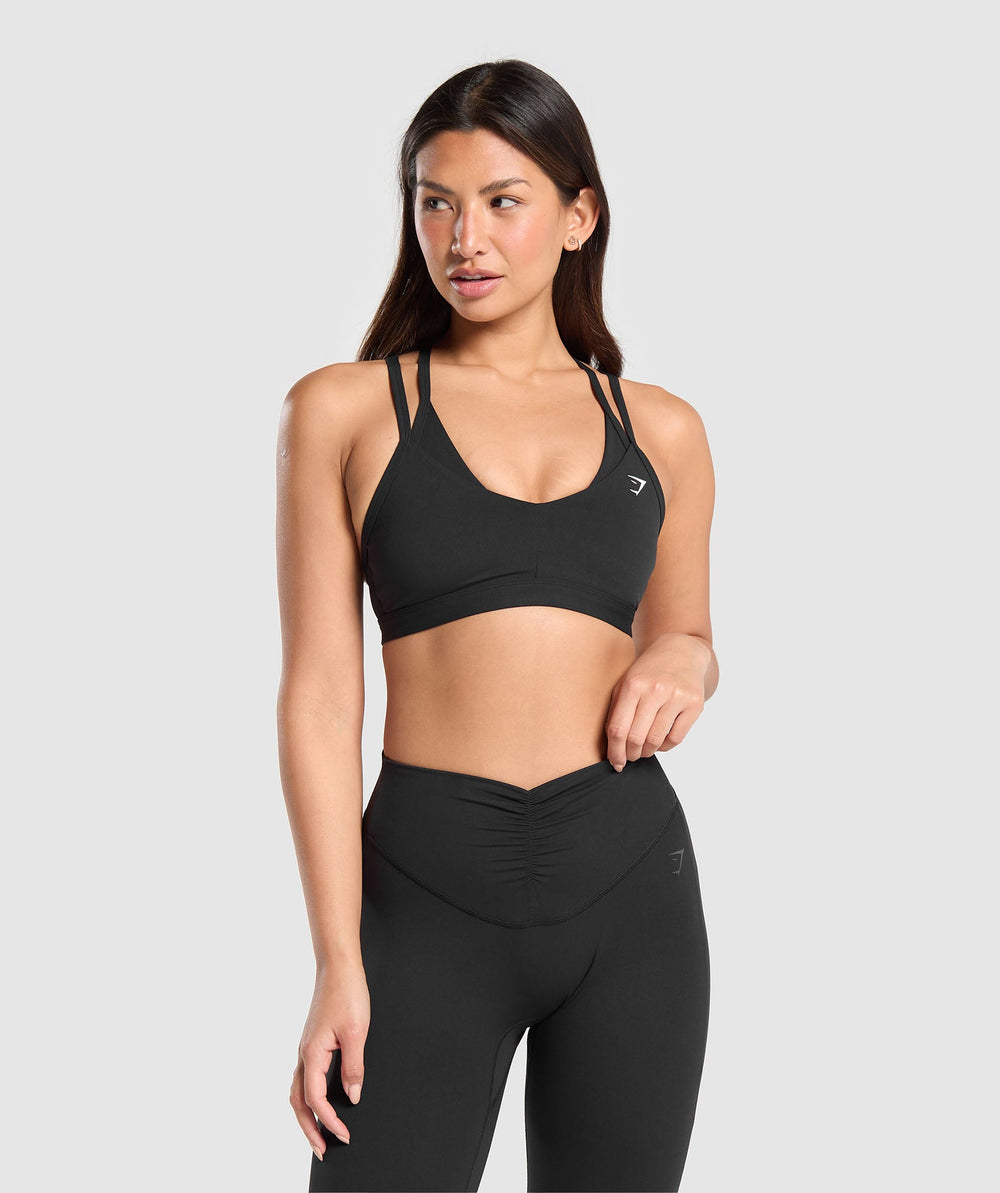 Double Up Sports Bra Black
