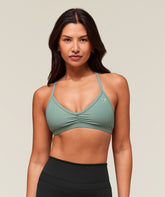 Ribbed Minimal Sports Bra Celeste Blue