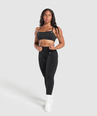 Cross Back Bra Black