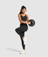 Longline Crossback Sports Bra Black