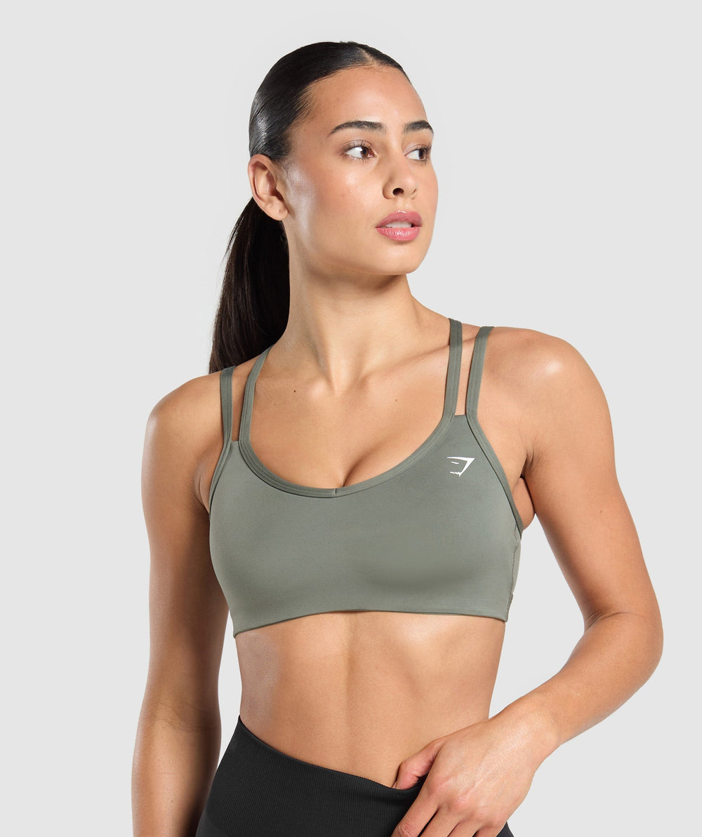 Strap Feature Sports Bra Unit Green