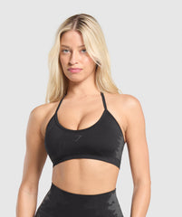 Caged Seamless Bralette Black/Graphite Grey