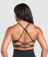 Cross Back Bra Heritage Brown