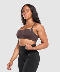Cross Back Bra Heritage Brown