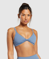 Elevate Twist Front Bralette Faded Blue