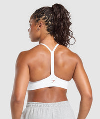 Strength Department Graphic Sports Bra White