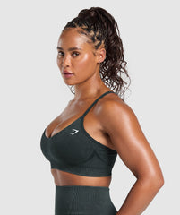 Gains Seamless Washed Sports Bra Black