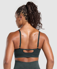 Gains Seamless Washed Sports Bra Black