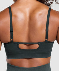Gains Seamless Washed Sports Bra Black