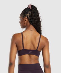 Elevate Twist Front Bralette Plum Brown