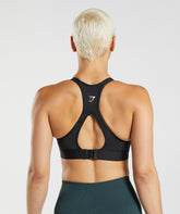 Cut Out Back High Support Sports Bra, B/C-E/F Black