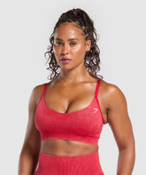 Gains Seamless Washed Sports Bra Carmine Red