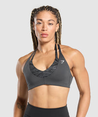 Power x T Back Sports Bra Asphalt Grey/Onyx Grey