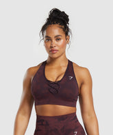 Adapt Camo Seamless Sports Bra Plum Brown/Burgundy Brown