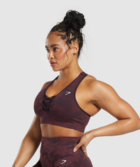 Adapt Camo Seamless Sports Bra Plum Brown/Burgundy Brown