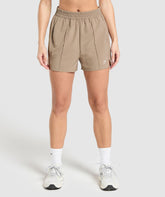Pintuck Shorts Lifestyle Brown