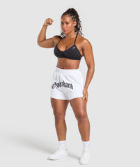 Strength Department Graphic Shorts White