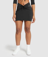 Ruche Skirt Black