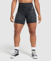 Reps Power Tight Shorts Onyx Grey Print