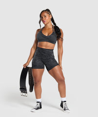 Reps Power Tight Shorts Onyx Grey Print
