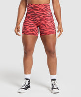 Reps Power Tight Shorts Varsity Pink Print