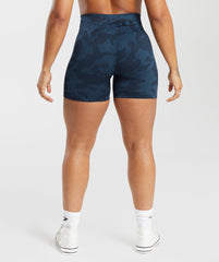 Adapt Camo Seamless Ribbed Shorts Midnight Blue/Ash Blue