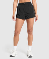 Buckle Waisted Shorts Black
